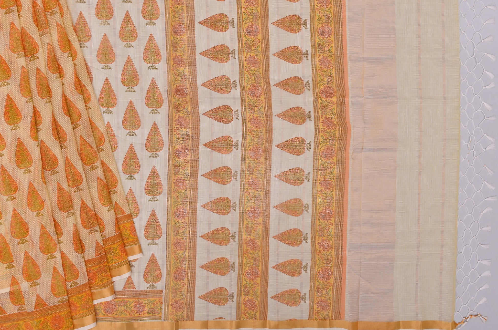 Pure Cotton Kota Doria Printed Saree