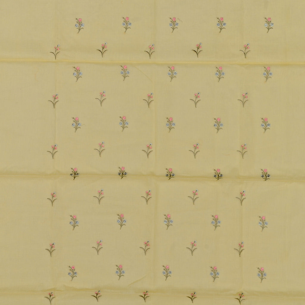 Pure Coton Kota Doria Embroidered Dress Material