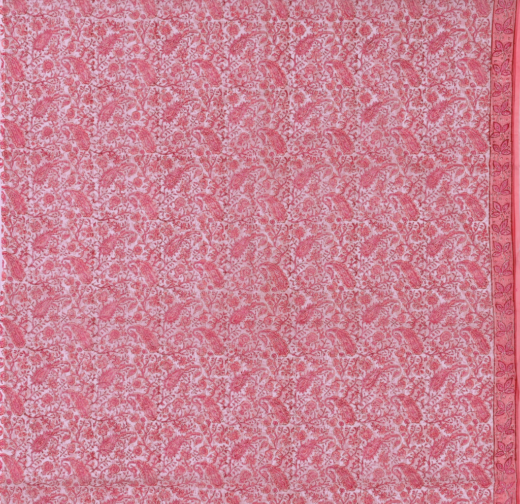 Pure Coton Kota Doria Hand Block Printed Dress Material