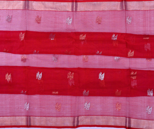 Handwoven Real Zari Kota Doria Saree