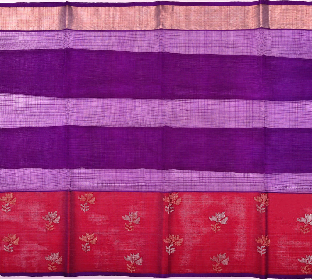 Handwoven Real Zari Kota Doria Saree