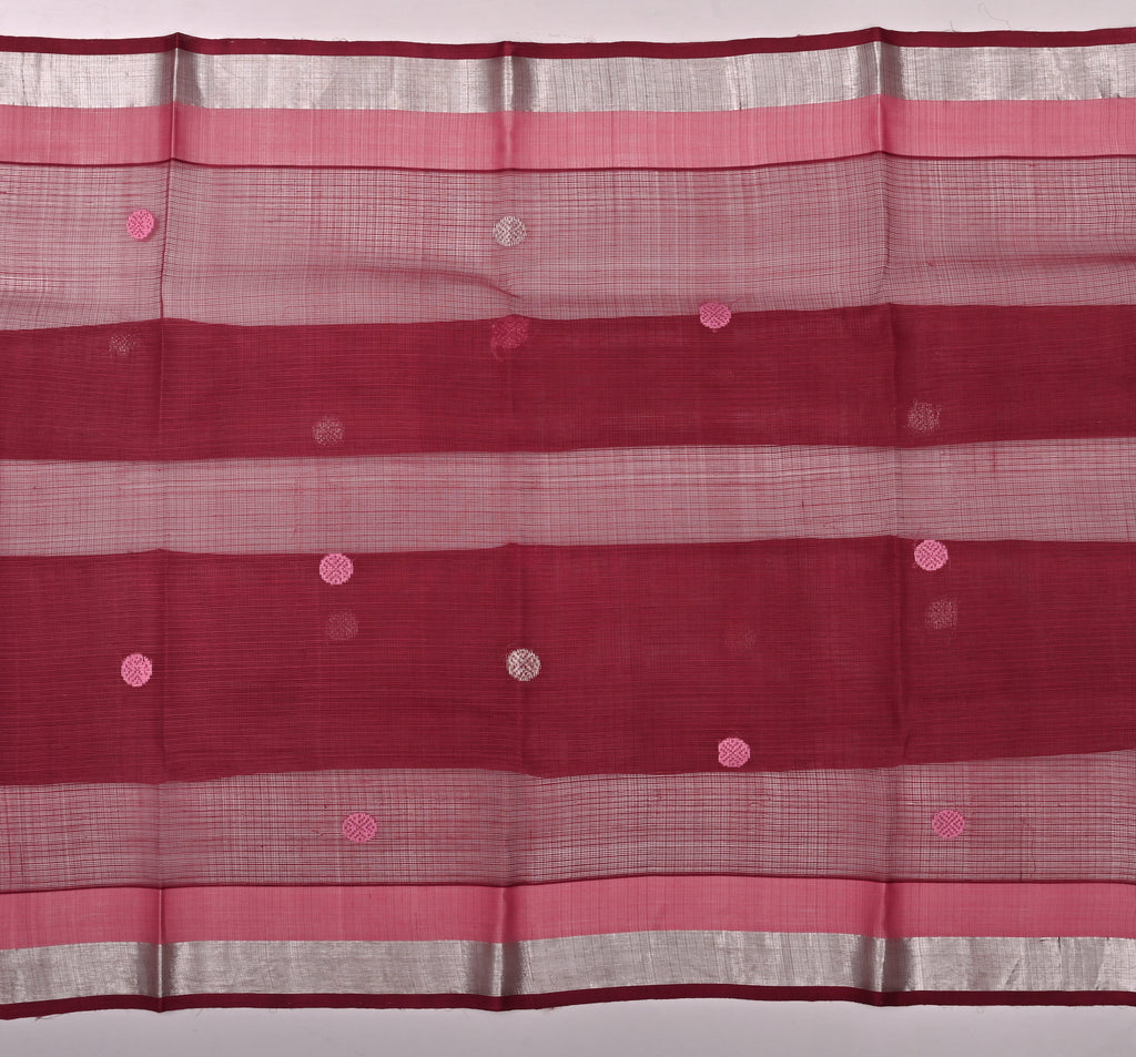 Handwoven Real Zari Kota Doria Saree