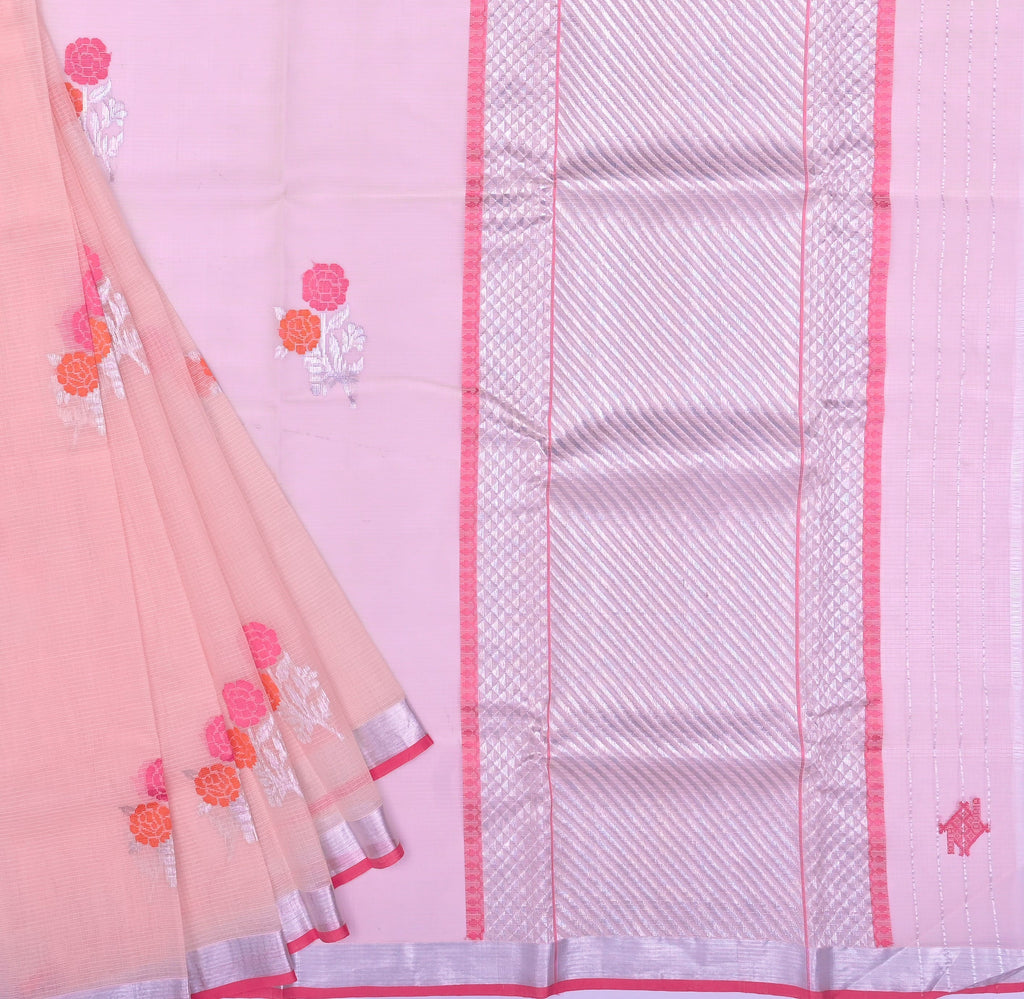 Handwoven Real Zari Kota Doria Saree