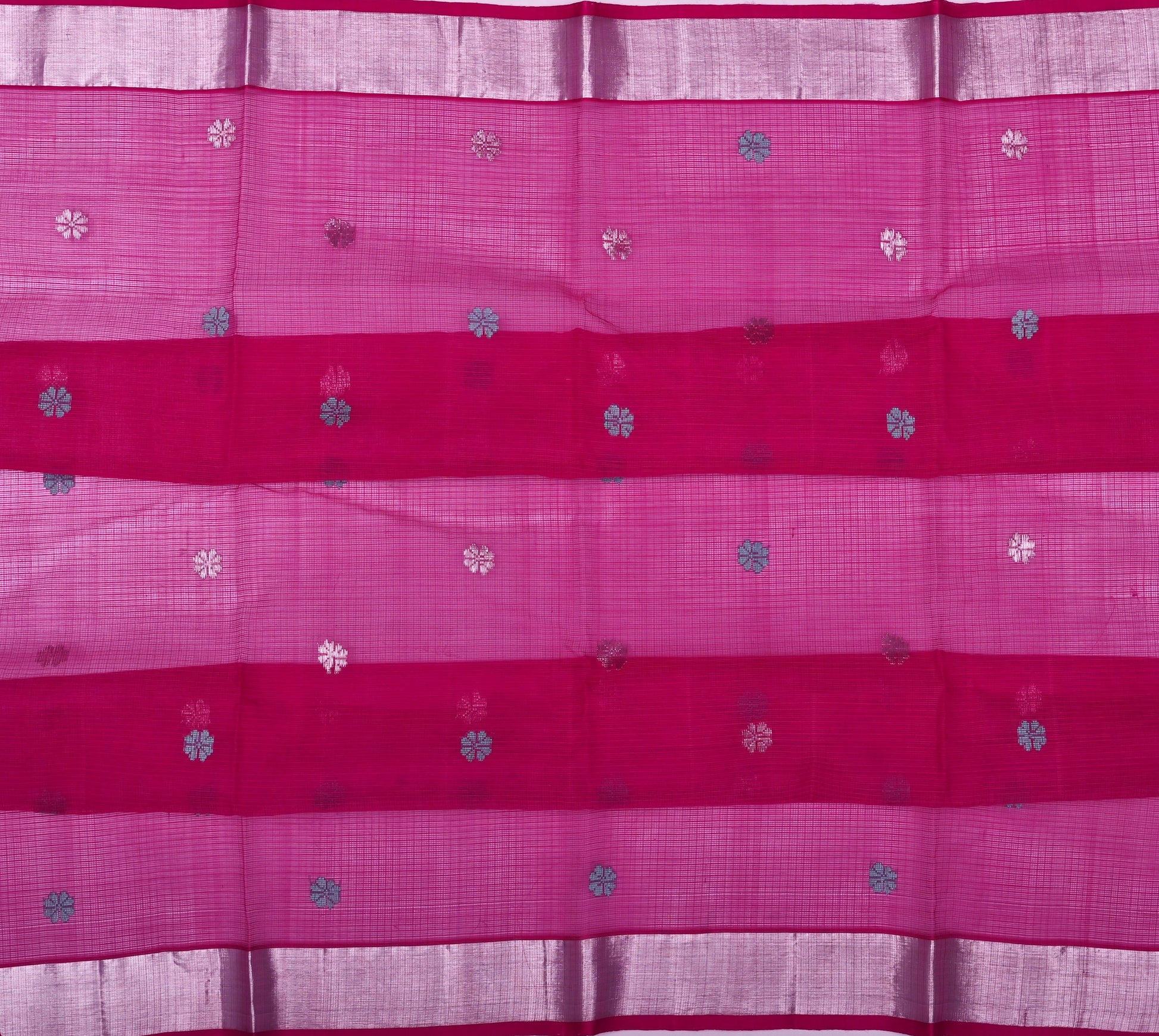 Handwoven Real Zari Kota Doria Saree