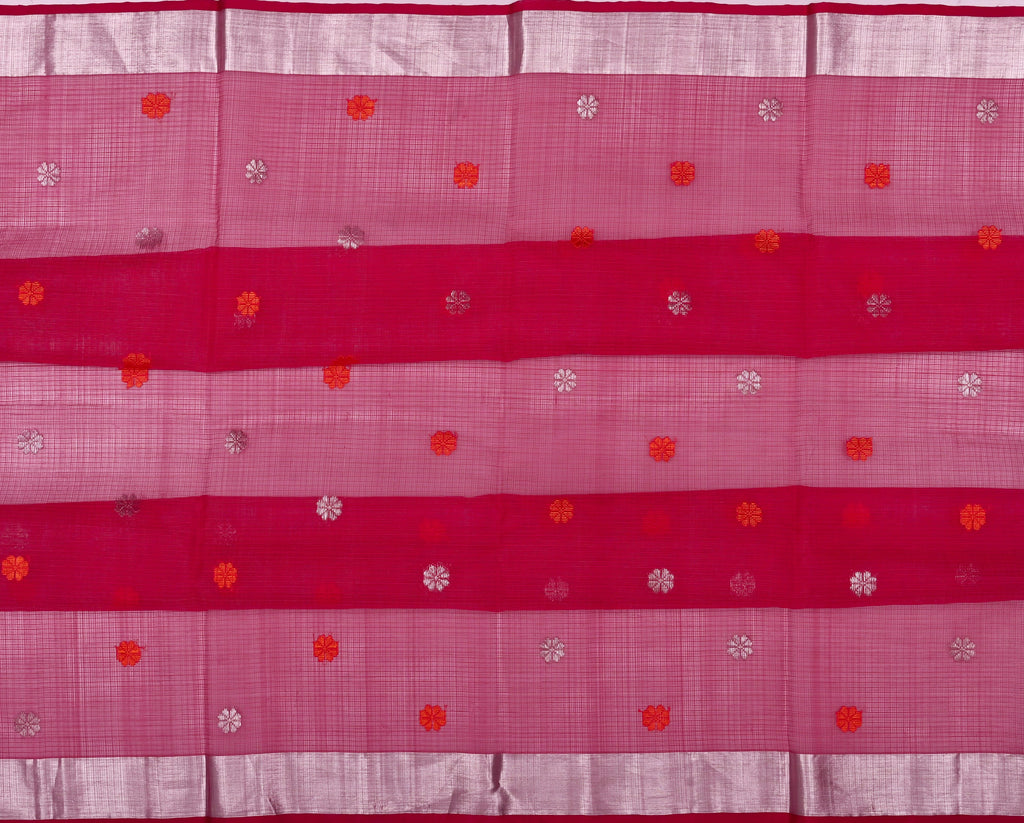 Handwoven Real Zari Kota Doria Saree