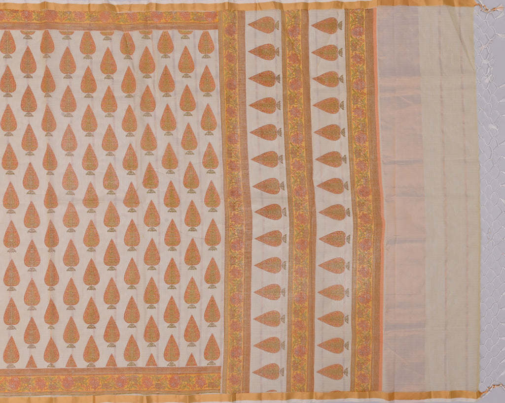 Pure Cotton Kota Doria Printed Saree