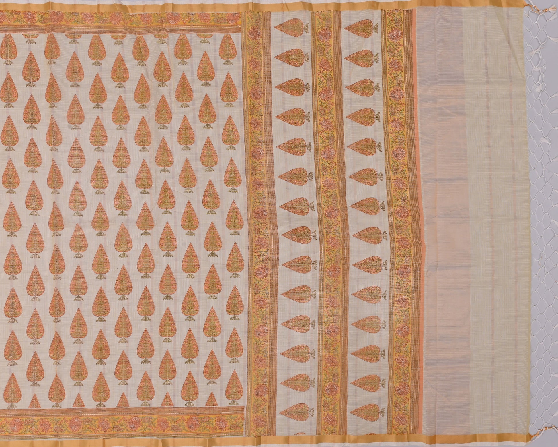 Pure Cotton Kota Doria Printed Saree