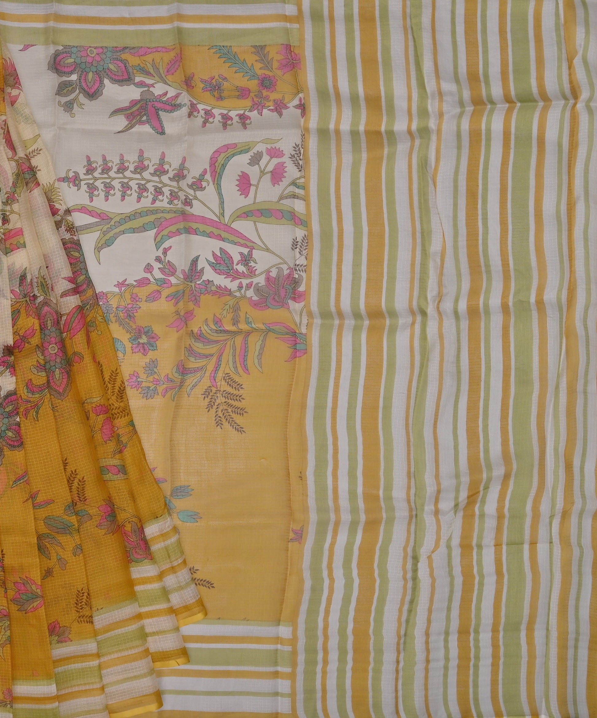 Pure Silk Kota Doria Digital Print Saree