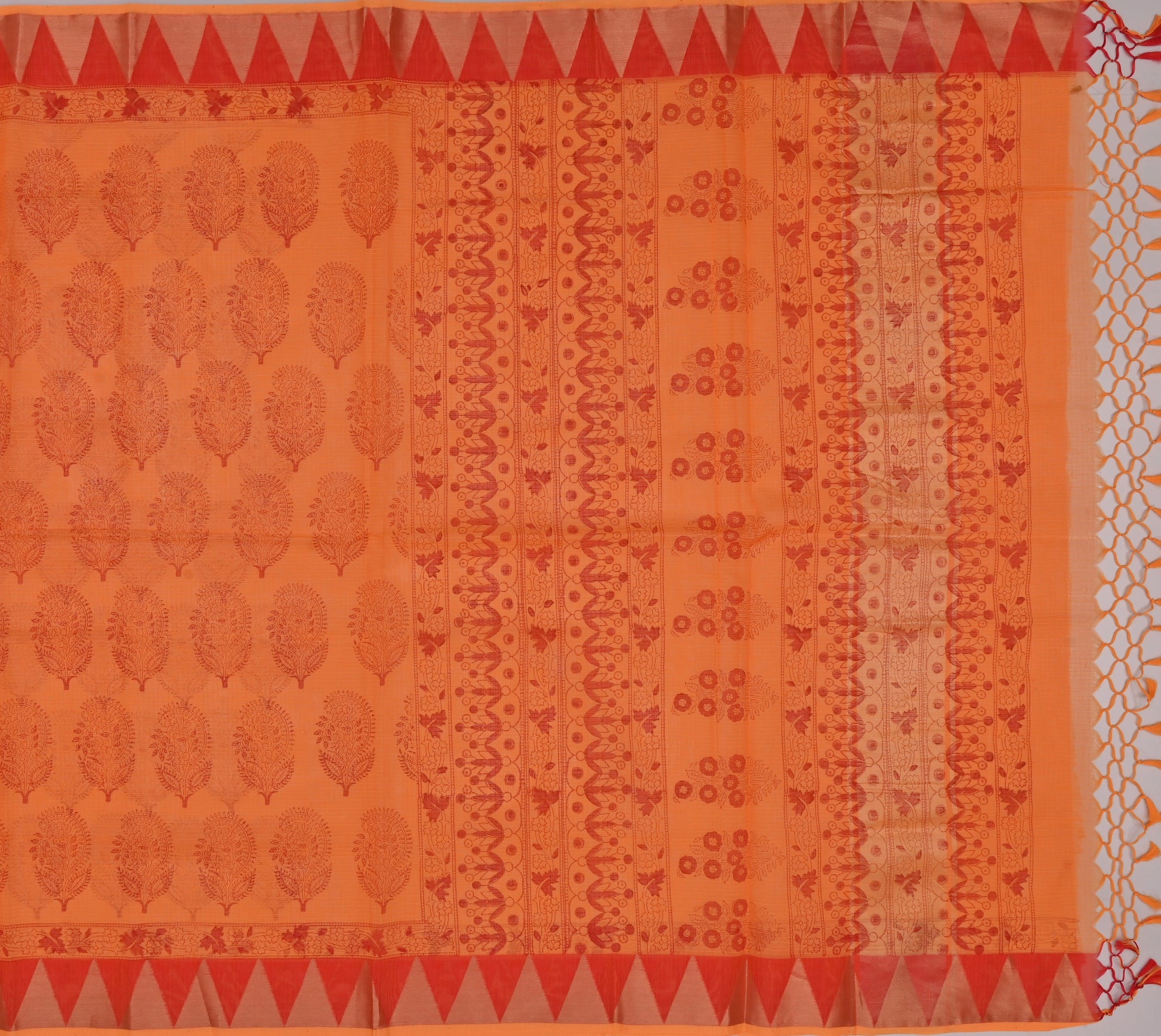 Pure Cotton Kota Doria Print Saree