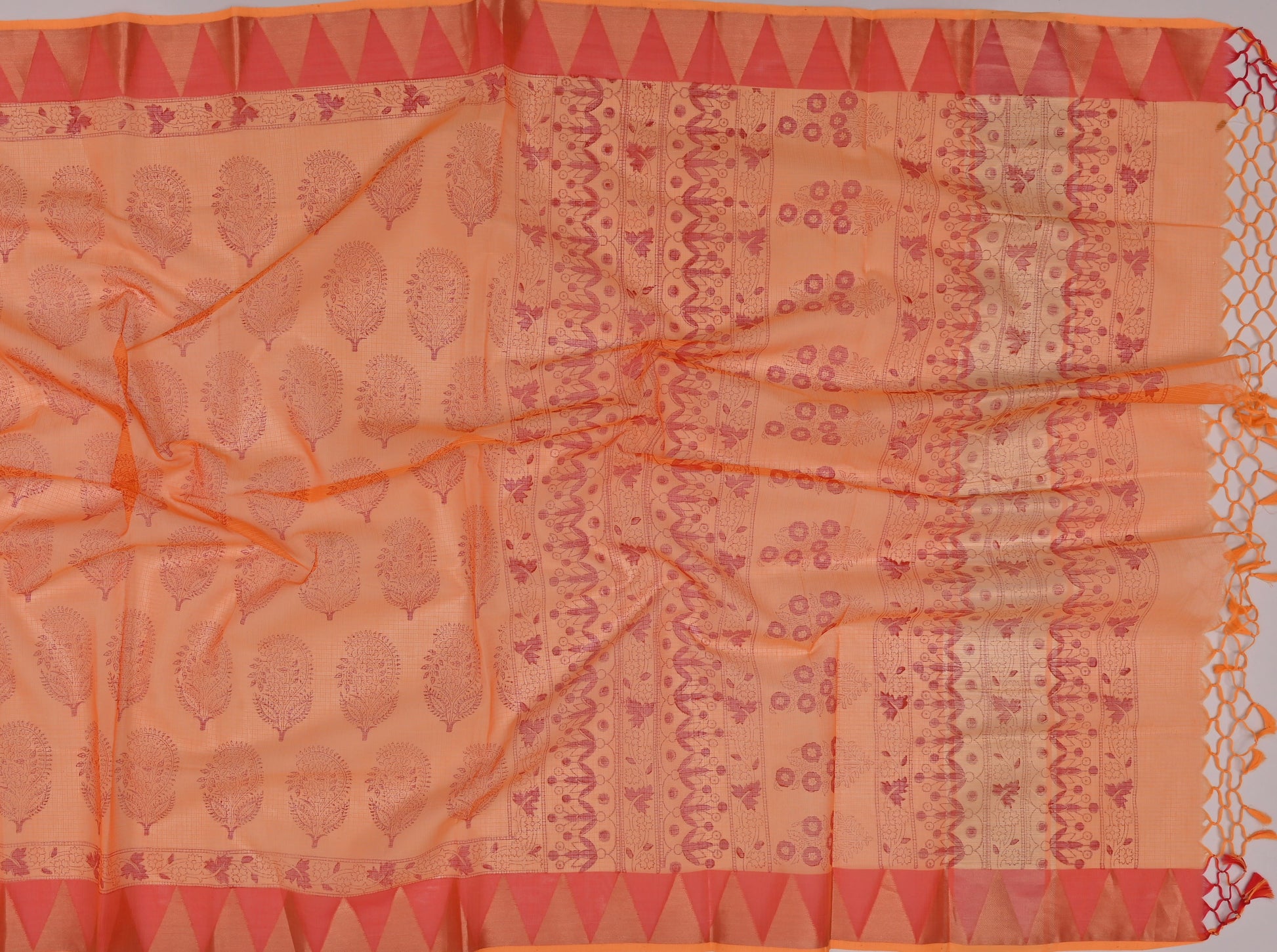 Pure Cotton Kota Doria Print Saree