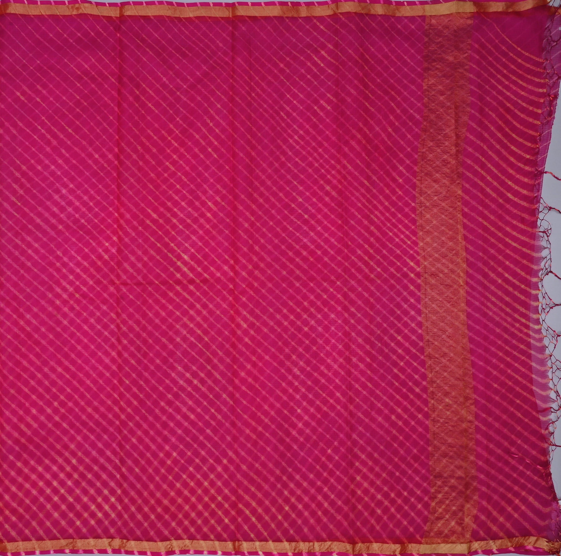 Pure Silk Kota Doria Tiendye Lehria Saree