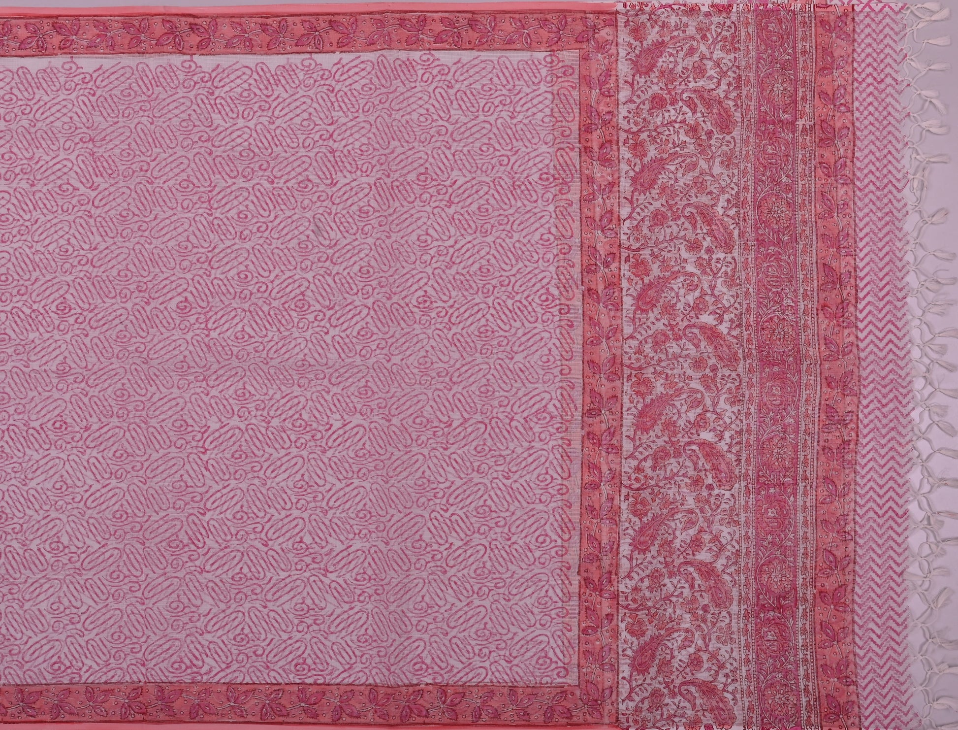 Pure Coton Kota Doria Hand Block Printed Dress Material