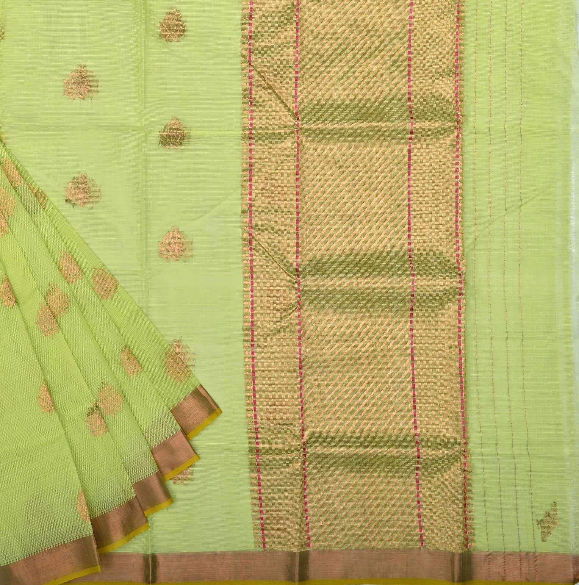 Handwoven Real Zari Kota Doria Saree