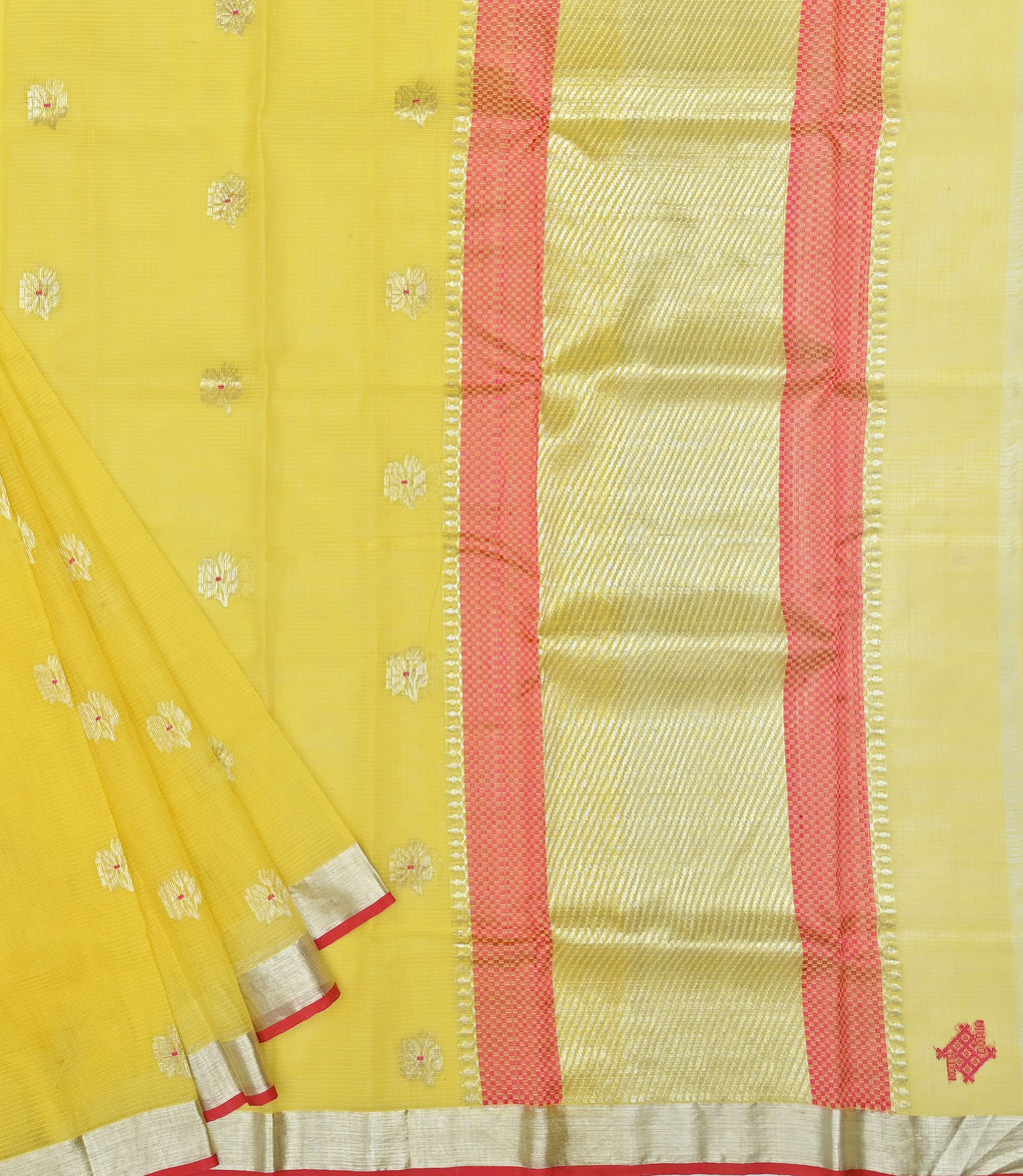 Handwoven Real Zari Kota Doria Saree