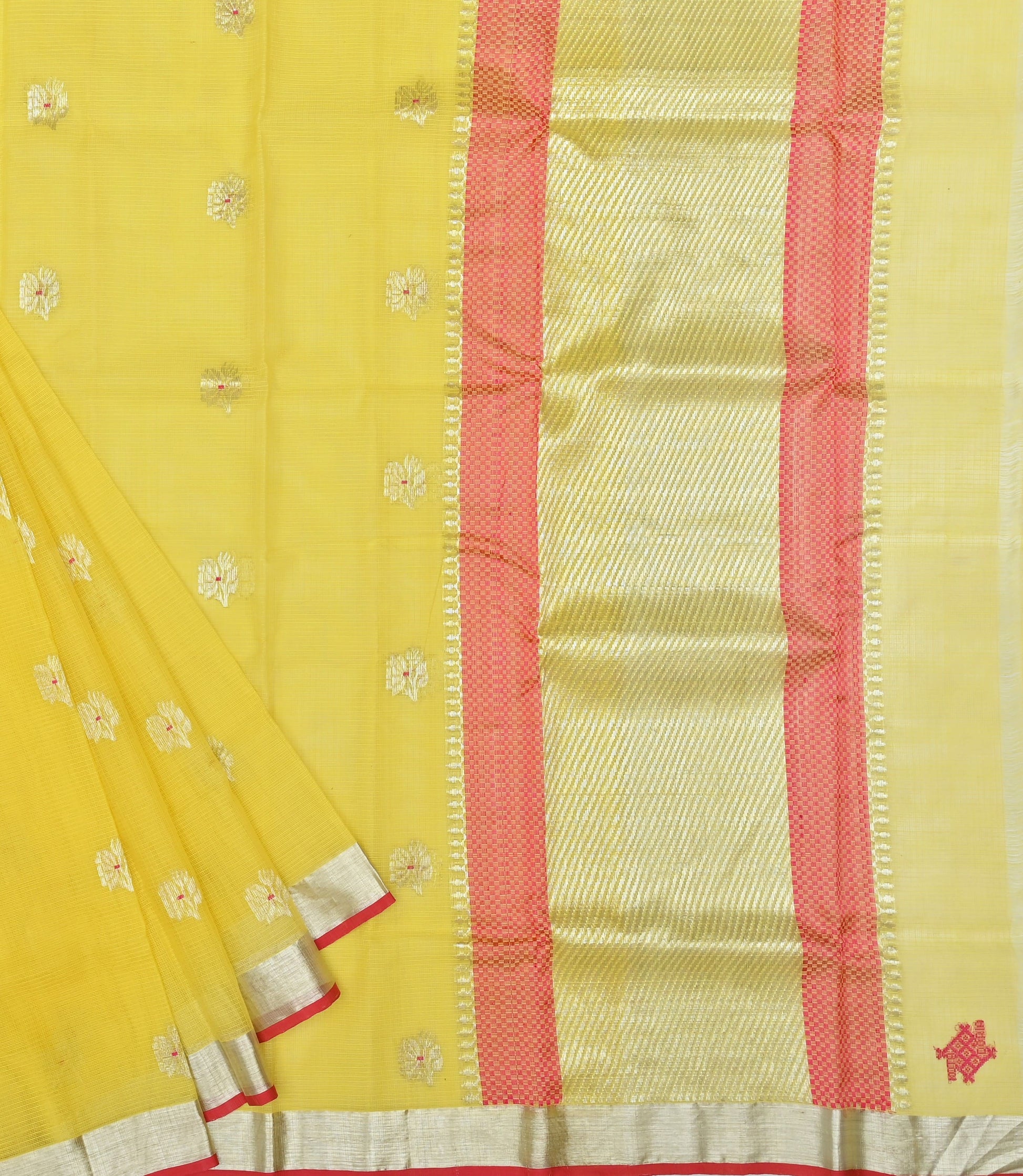 Handwoven Real Zari Kota Doria Saree