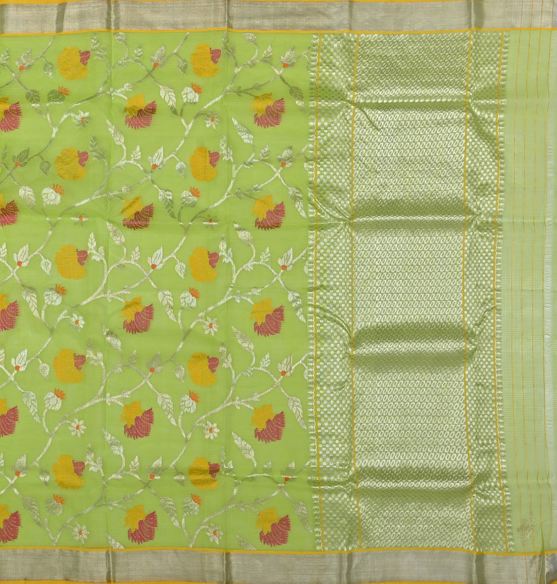 Handwoven Real Zari Kota Doria Saree