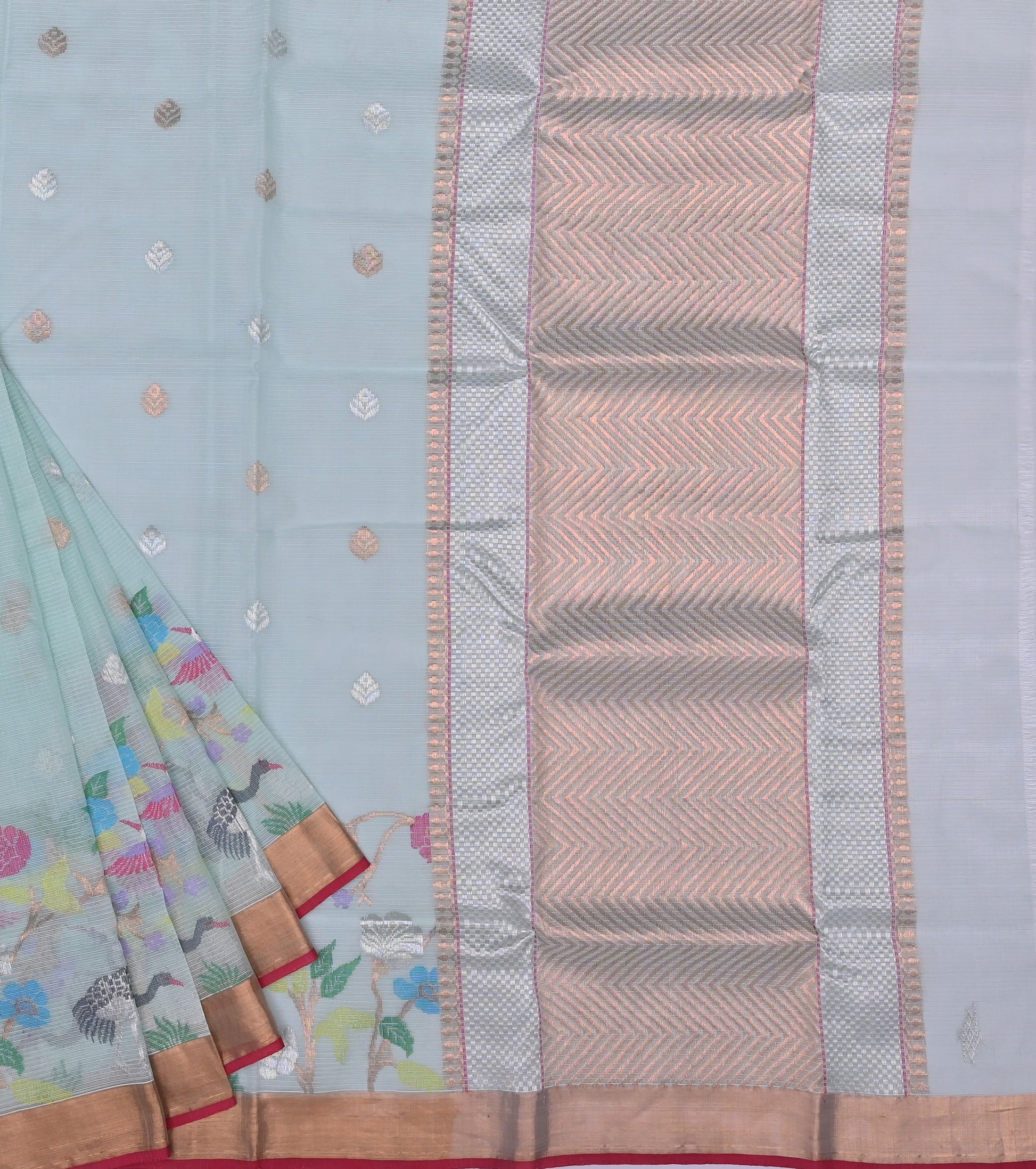 Handwoven Real Zari Kota Doria Saree