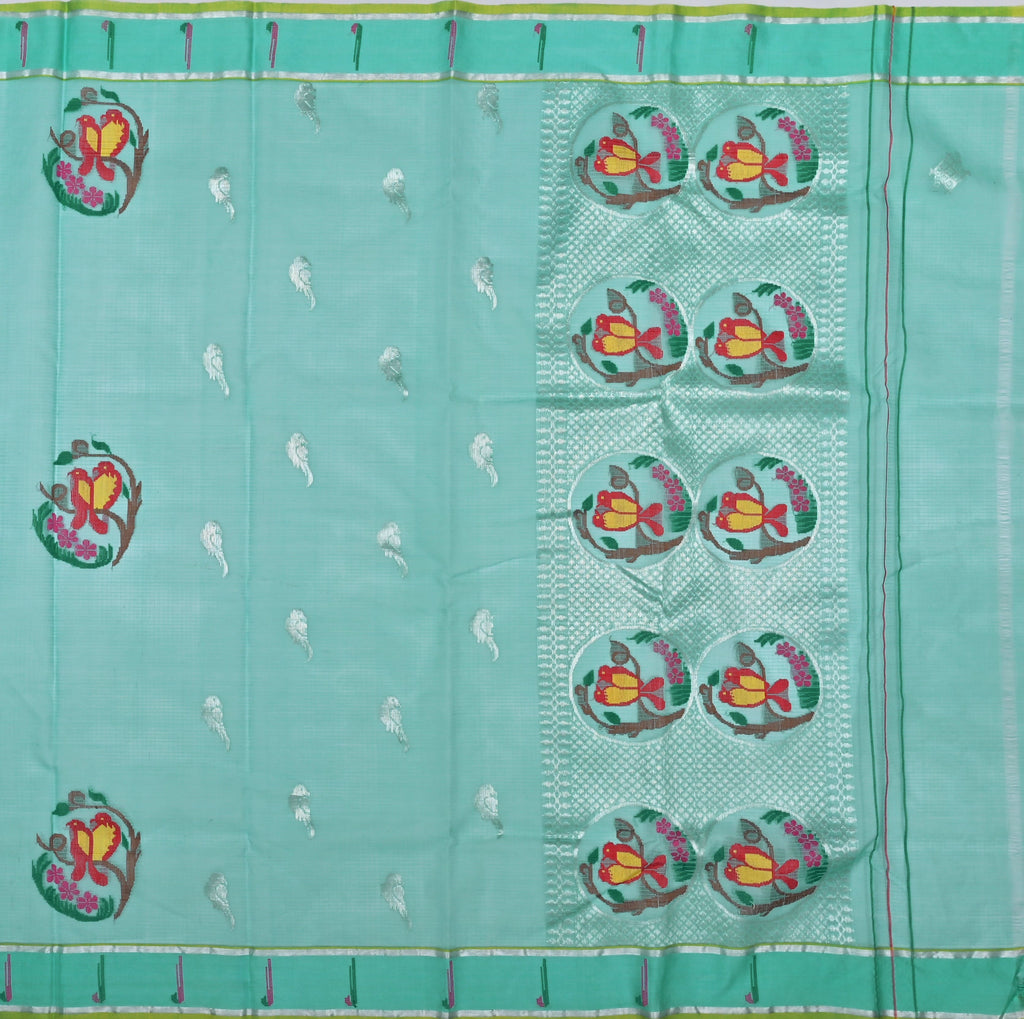 Handwoven Real Zari Kota Doria Saree