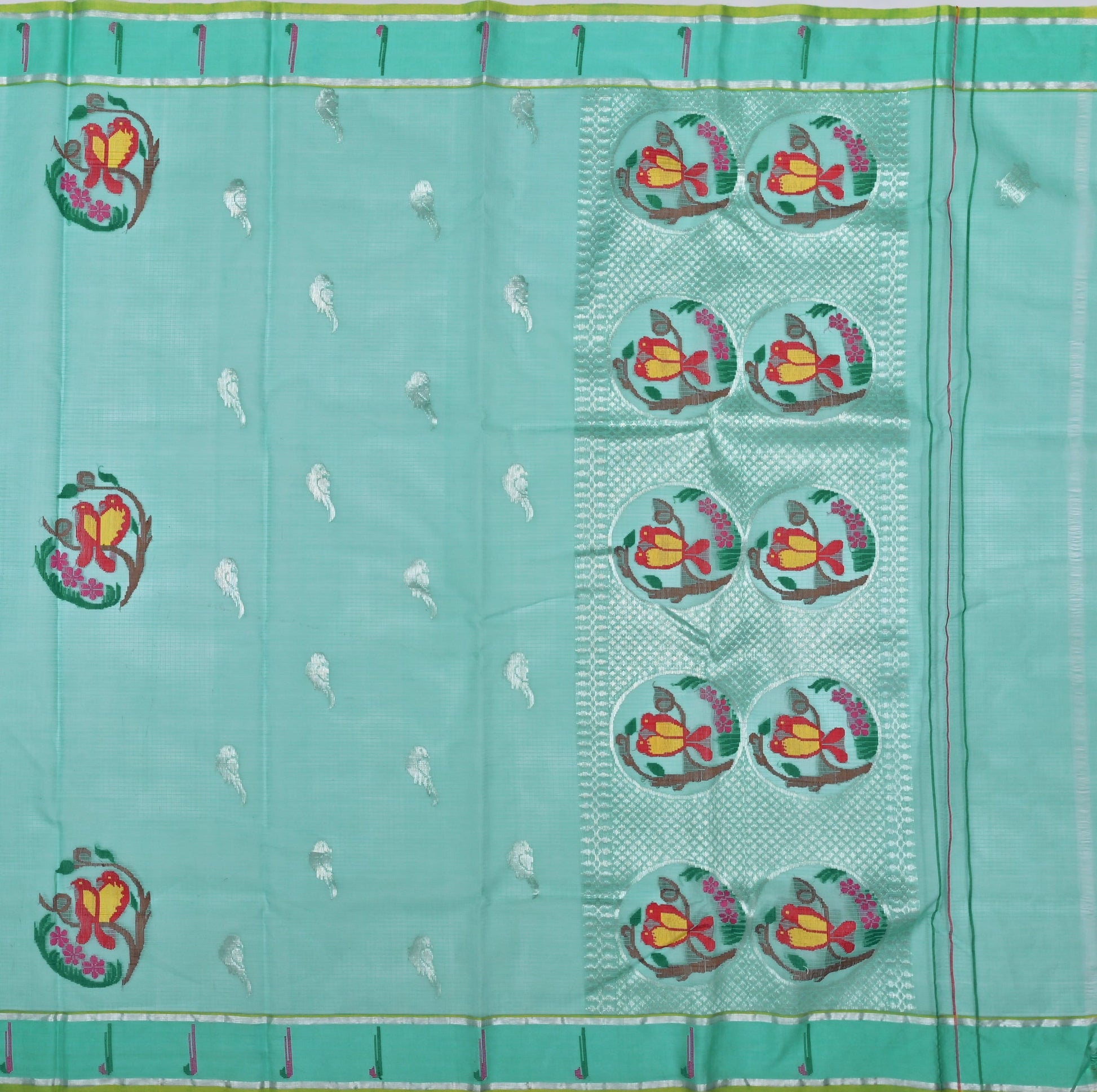Handwoven Real Zari Kota Doria Saree