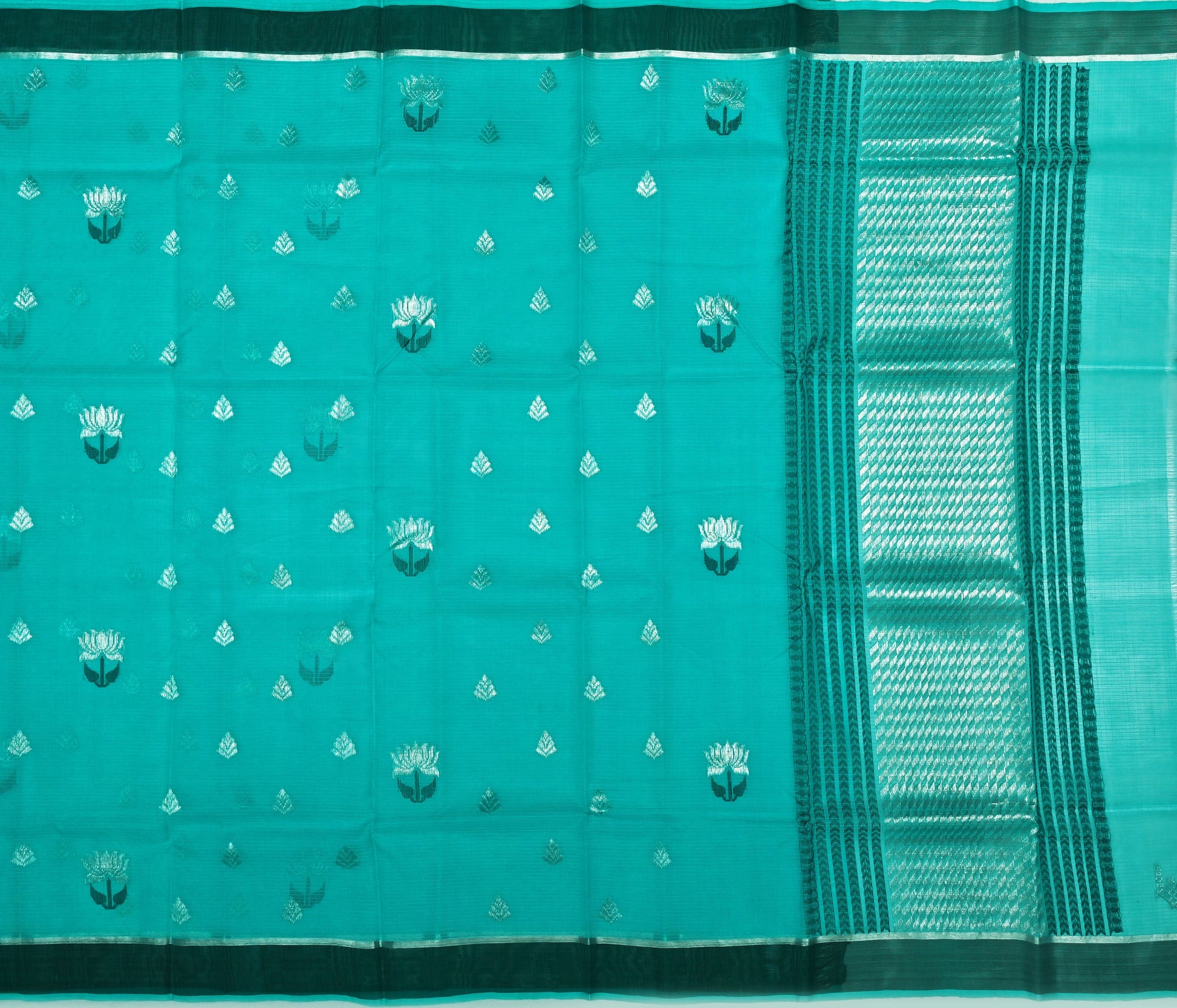 Handwoven Real Zari Kota Doria Saree