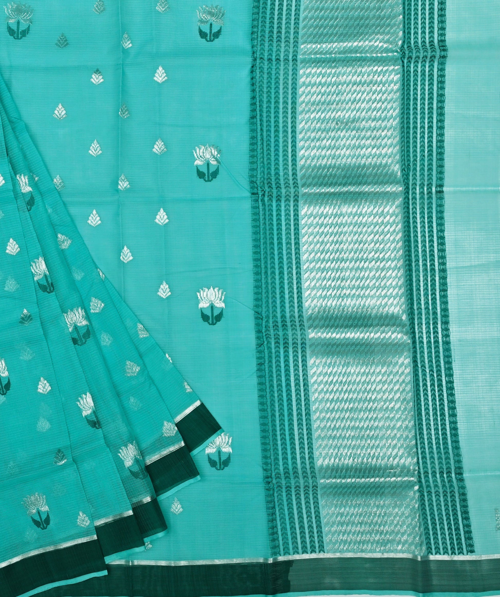 Handwoven Real Zari Kota Doria Saree