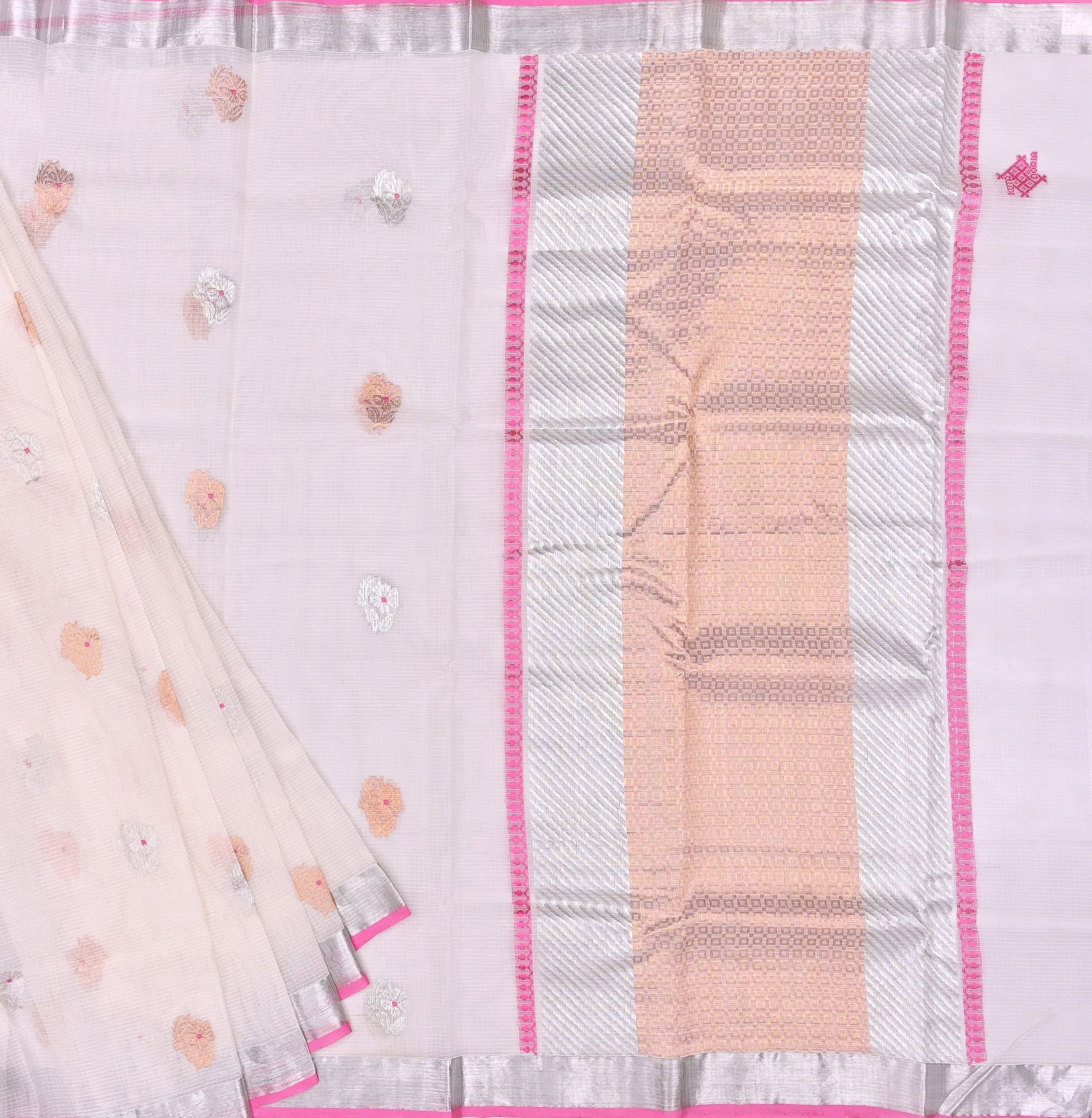 Handwoven Real Zari Kota Doria Saree