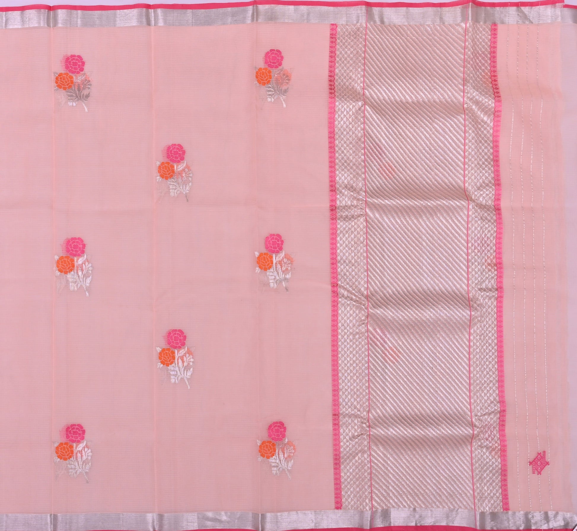 Handwoven Real Zari Kota Doria Saree
