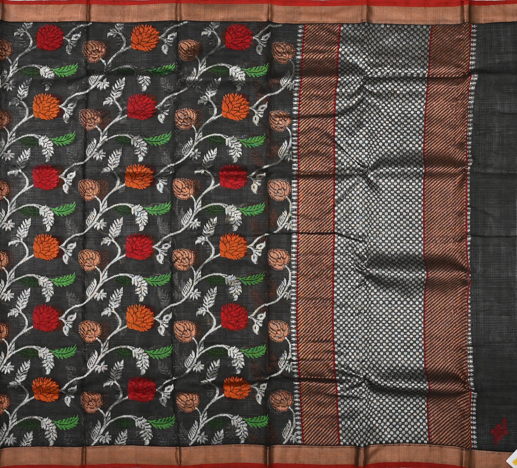 Handwoven Real Zari Kota Doria Saree