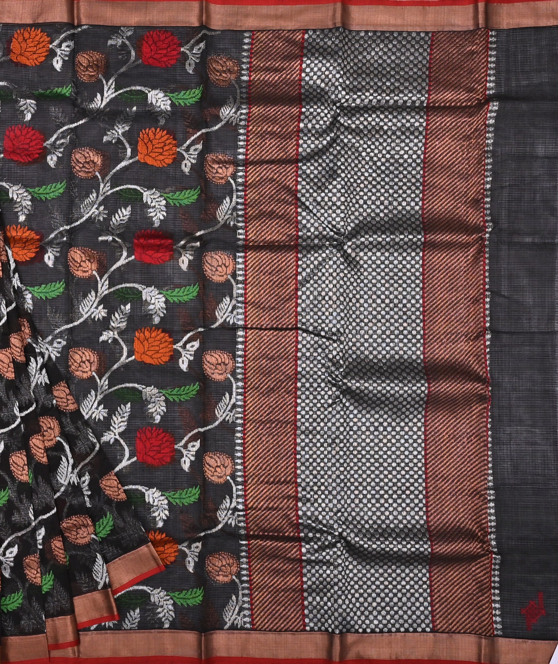 Handwoven Real Zari Kota Doria Saree