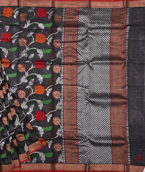 Handwoven Real Zari Kota Doria Saree