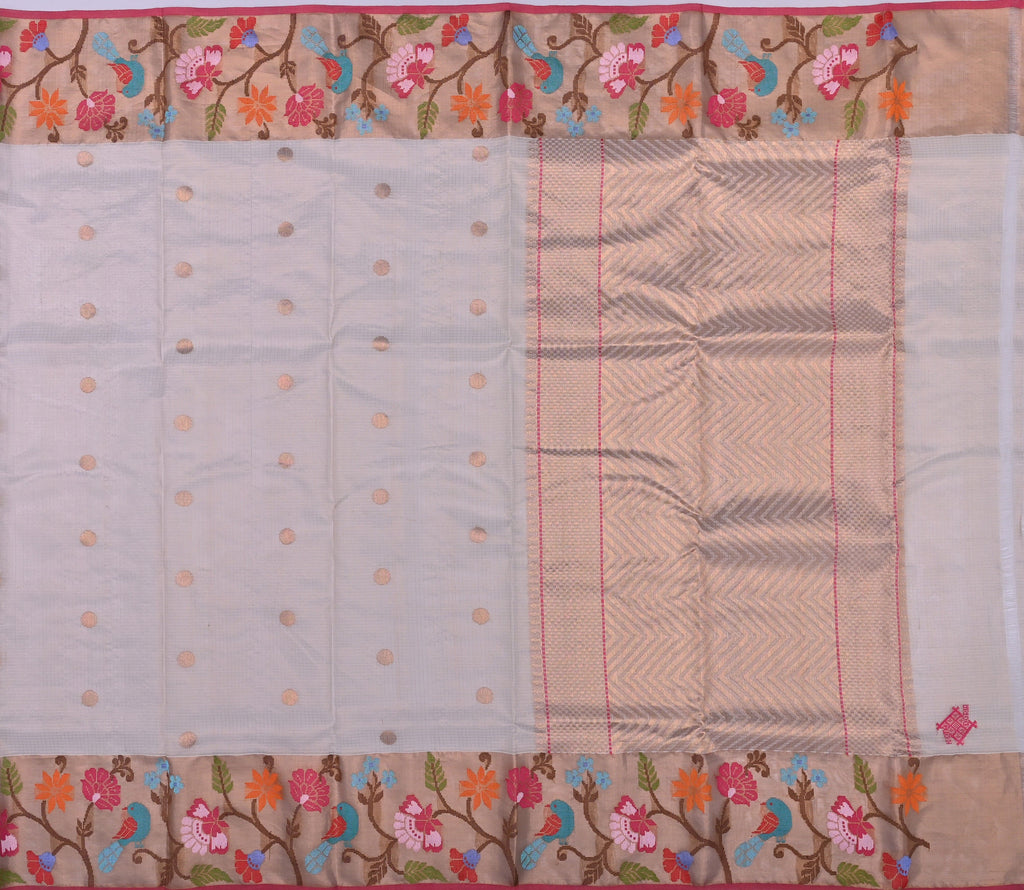 Handwoven Real Zari Kota Doria Saree