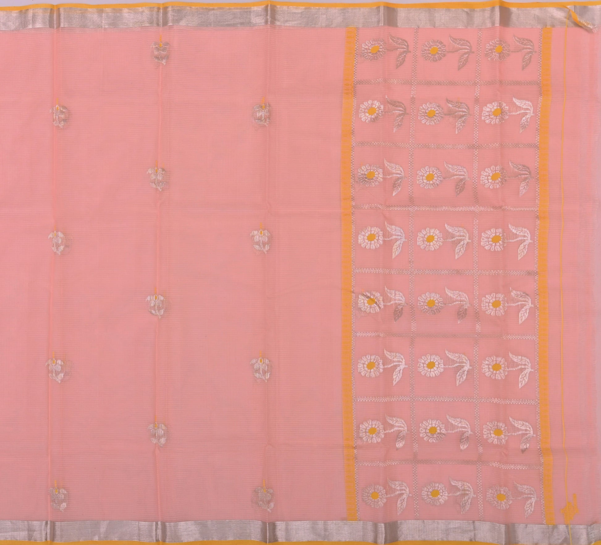 Handwoven Real Zari Kota Doria Saree