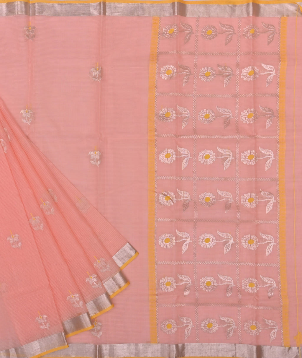 Handwoven Real Zari Kota Doria Saree