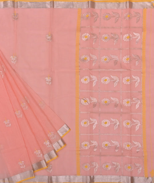 Handwoven Real Zari Kota Doria Saree