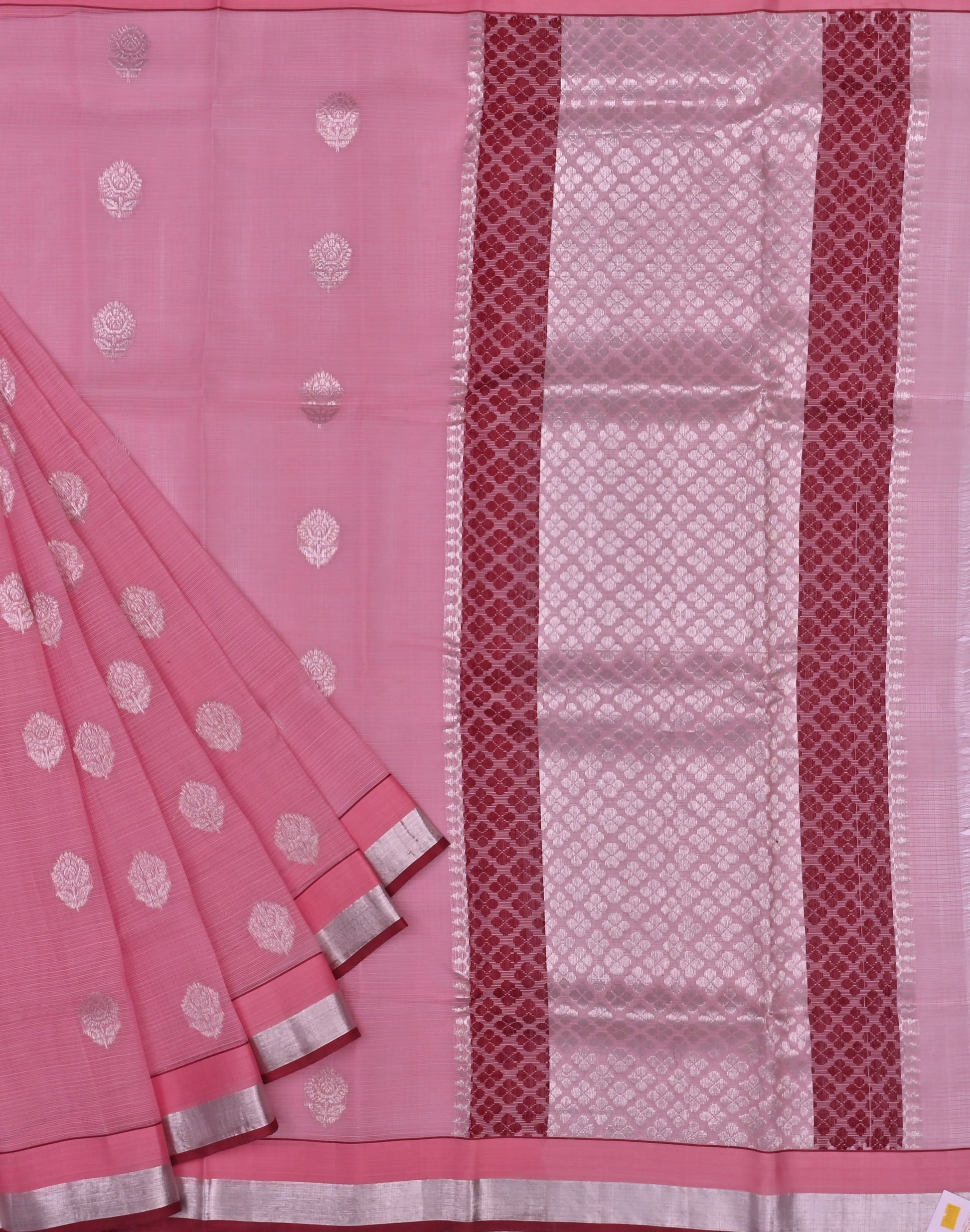 Handwoven Real Zari Kota Doria Saree