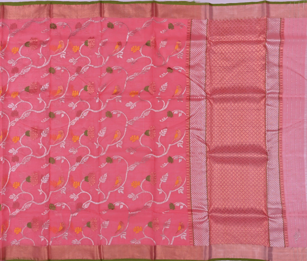 Handwoven Real Zari Kota Doria Saree